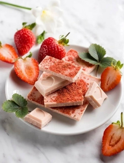 Шоколад цветной с клубникой