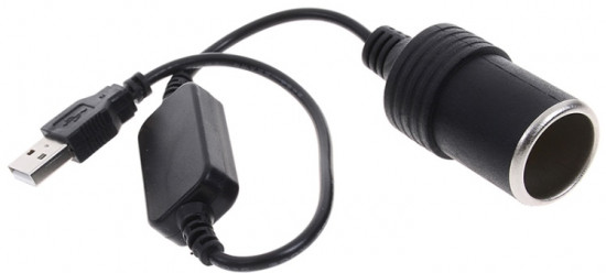 Разветвитель цельный автомобильный переходник-инвертер USB