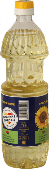 Масло рапсово-подсолнечное рафинированное дезорированное