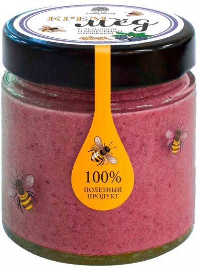 Крем-мёд с черникой и кедровым орехом