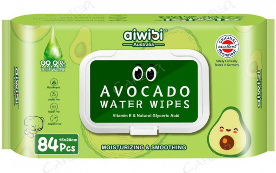 Детские влажные салфетки «Avocado»