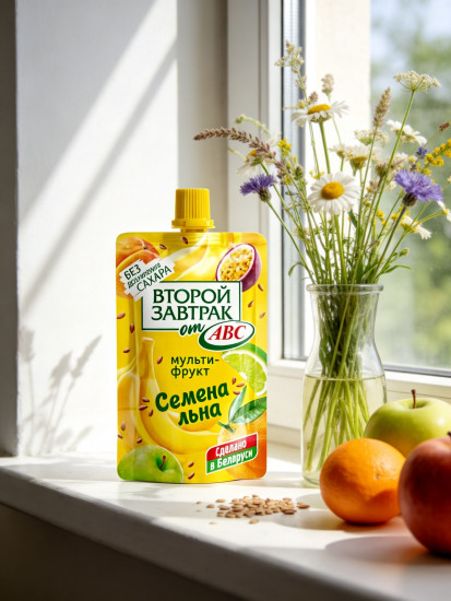 Десерт фруктовый без сахара «Мультифрукт с семенами льна»
