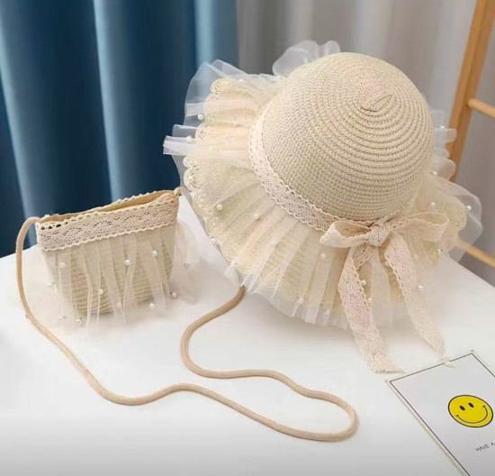 Соломенная шляпа с сумочкой для девочек