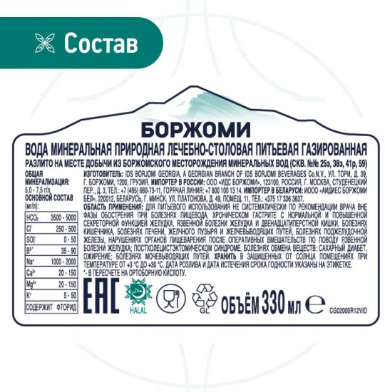 Вода минеральная