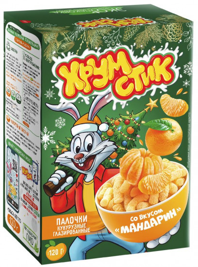 Палочки кукурузные глазированные со вкусом мандарин