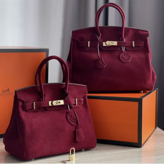 Сумка замшевая под бренд Hermès Birkin