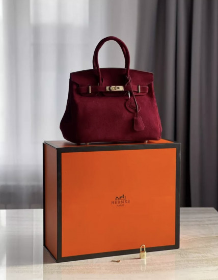 Сумка замшевая под бренд Hermès Birkin