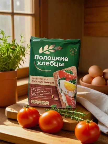 Хлебцы экструзионные ржаные новые «Полоцкие»