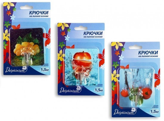 Крючок самоклеящийся «Фрукты»