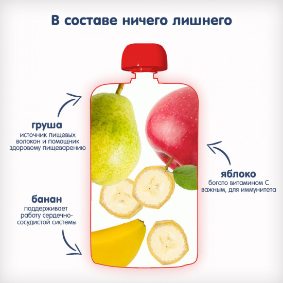 Пюре детское «Яблоко, груша и банан»