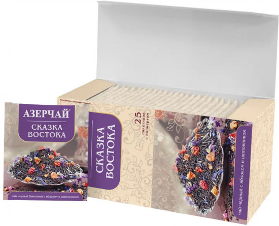 Чай черный с яблоком и шиповником в пакетиках «Сказка Востока»