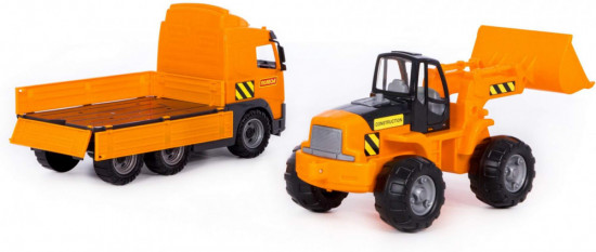 Автомобиль бортовой и трактор-погрузчик