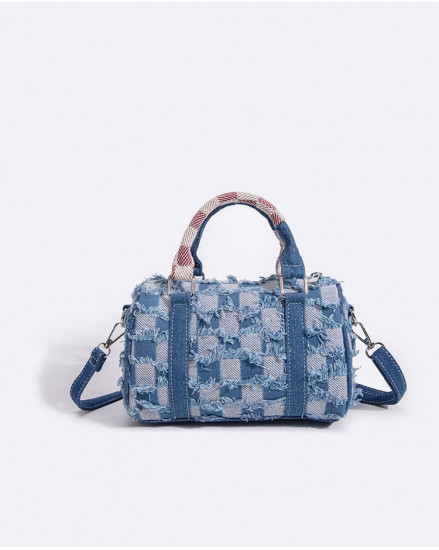Женская сумка из джинсовой ткани с принтом