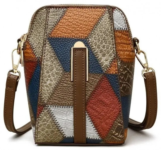 Женская сумка patchwork с геометрическим узором