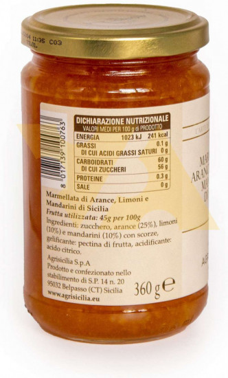 Сицилийский мармелад из цитрусовых «Sicilian Mix Citrus Marmelade»