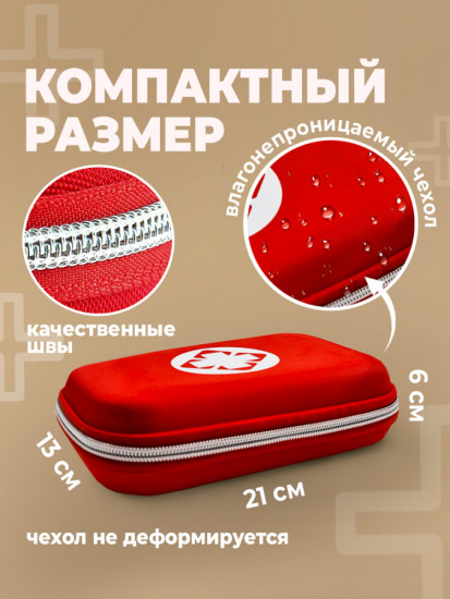 Аптечка портативная с медикаментами дорожная универсальная 