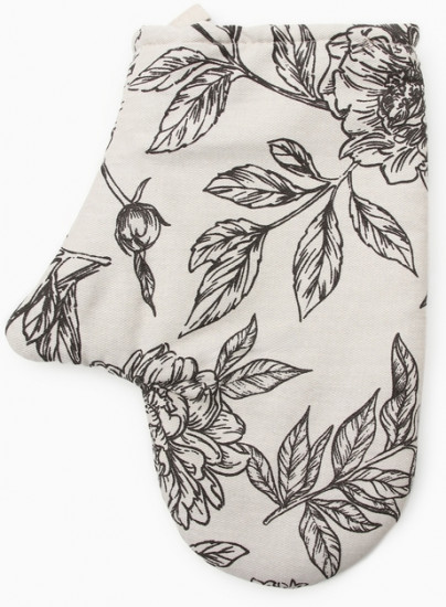 Варежка-прихватка «Black flowers» 