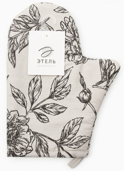 Варежка-прихватка «Black flowers» 