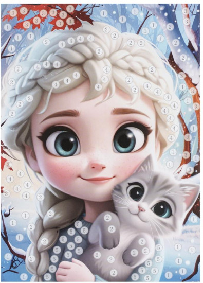 Аппликация из страз «Кошечки-принцесса»