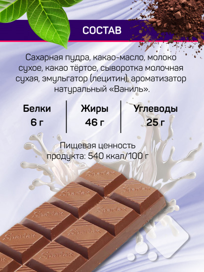 Шоколад молочный 35% «Milk»