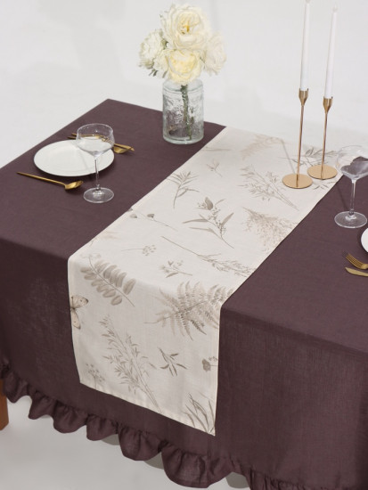 Дорожка на стол «Flower herbarium» 