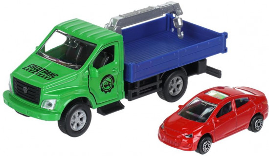 Набор металлических моделей «Эвакуатор ГАЗ Газон Next + Hyundai Solaris»