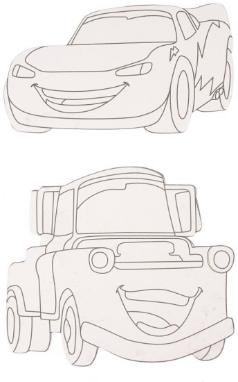 Аппликация фольгой на фигурках из ЭВА с магнитами «Тачки»