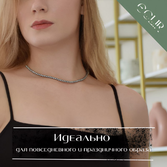 Бусы из натурального гематита