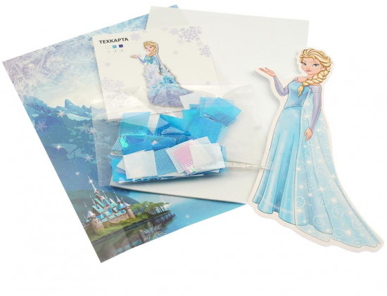 Аппликация тканью «Снежная принцесса»
