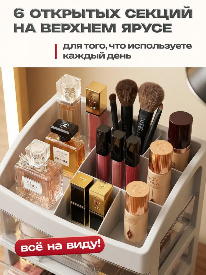 Органайзер для хранения косметики и мелочей настольный