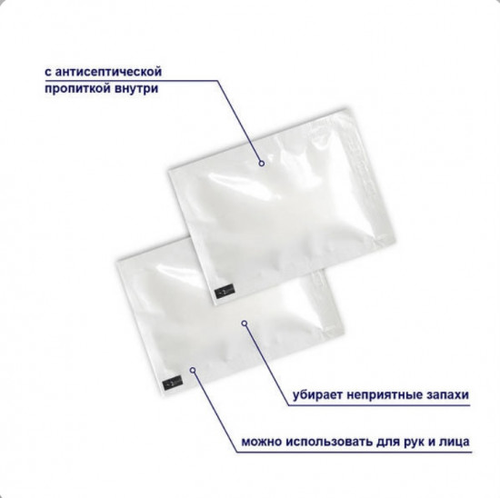 Влажные салфетки в индивидуальной упаковке