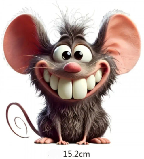 Термонаклейка на одежду "Веселый мышонок"