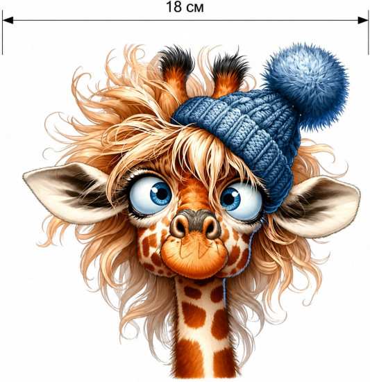 Термонаклейка на одежду «Милый жирафик»