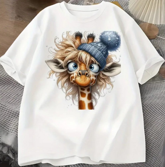 Термонаклейка на одежду «Милый жирафик»