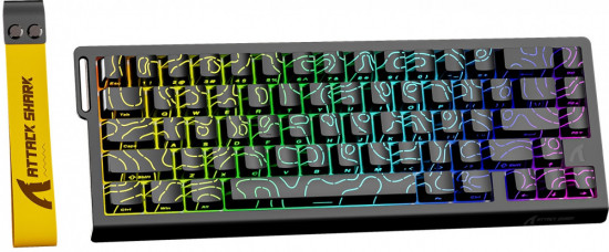 Клавиатура Attack Shark X68 HE черный контур