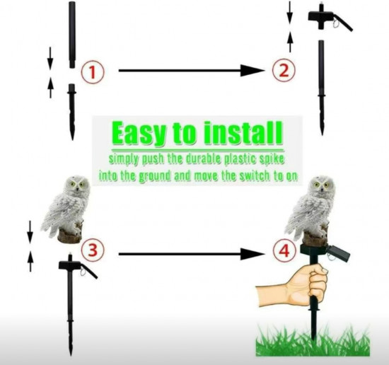 Светильник садовый Сова