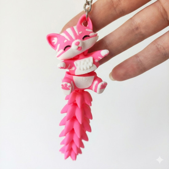 Подвижный брелок-антистресс «Флекси кошка» —  на сумку и рюкзак