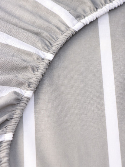 Простыня на резинке 1.5-спальная «Gray stripes» 