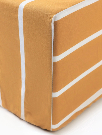 Простыня на резинке 2-спальная «Mustard stripes»