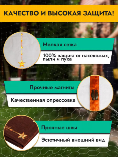 Москитная сетка на дверь на магнитах