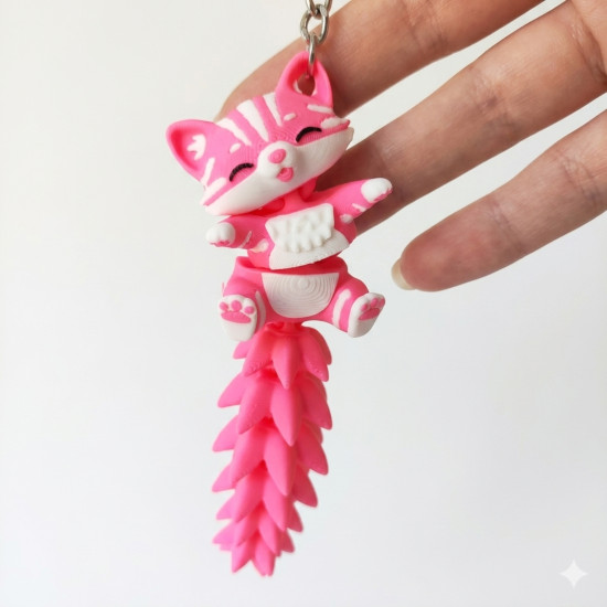 Подвижный брелок-антистресс «Флекси кошка» —  на сумку и рюкзак