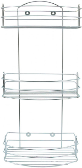 Полка для ванной комнаты трехъярусная навесная