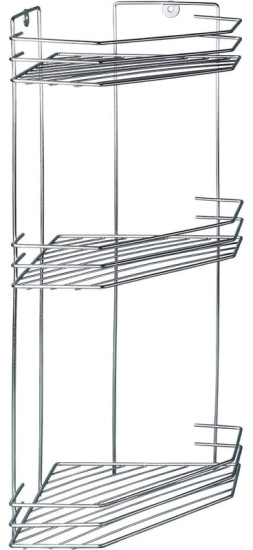 Полка для ванной комнаты трехъярусная угловая