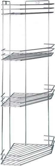 Полка для ванной комнаты четырехъярусная угловая