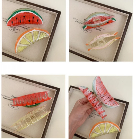 Заколка-краб для волос «Апельсин»