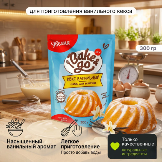 Смесь для выпечки «Кекс ванильный» 300 гр