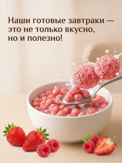 Шарики с клубнично-йогуртовым вкусом, глазированные сахарным сиропом 450 гр 