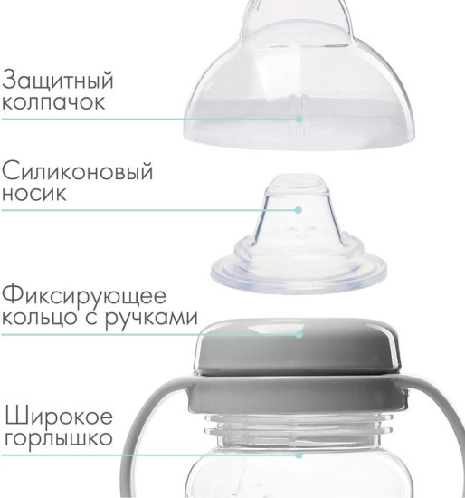 Поильник-непроливайка детский с мягким носиком
