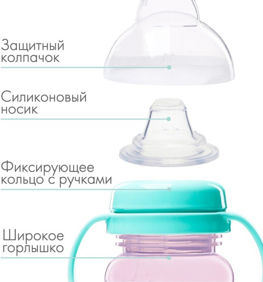 Поильник-непроливайка детский с мягким носиком