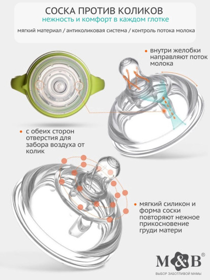 Соска для бутылочки силиконовой